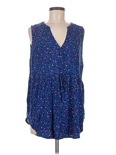 Pre-owned Torrid Sleeveless Blouse In Blue