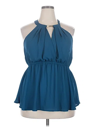 Pre-owned Torrid Sleeveless Blouse In Blue