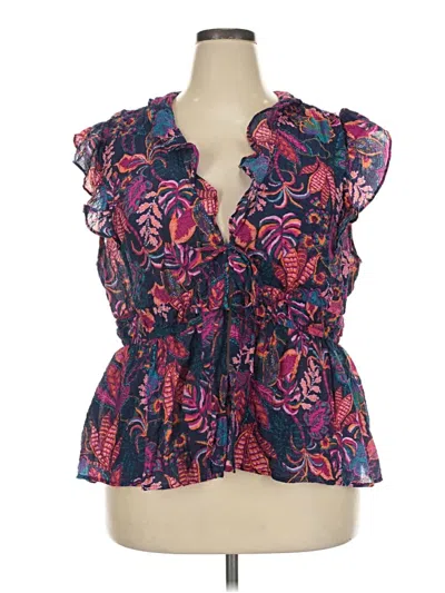 Pre-owned Torrid Sleeveless Blouse In Blue