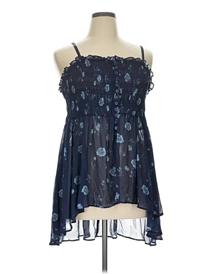 Torrid Sleeveless Blouse In Blue