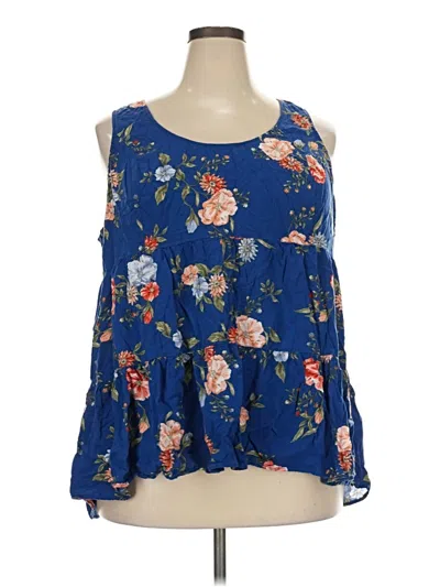 Pre-owned Torrid Sleeveless Blouse In Blue