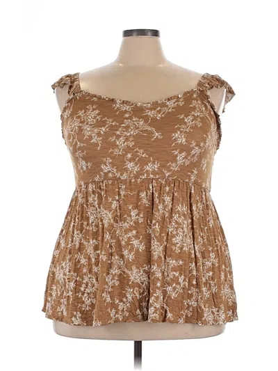 Pre-owned Torrid Sleeveless Blouse In Brown