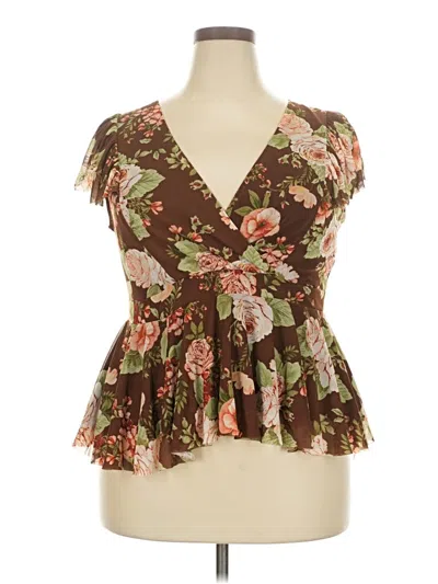 Pre-owned Torrid Sleeveless Blouse In Brown