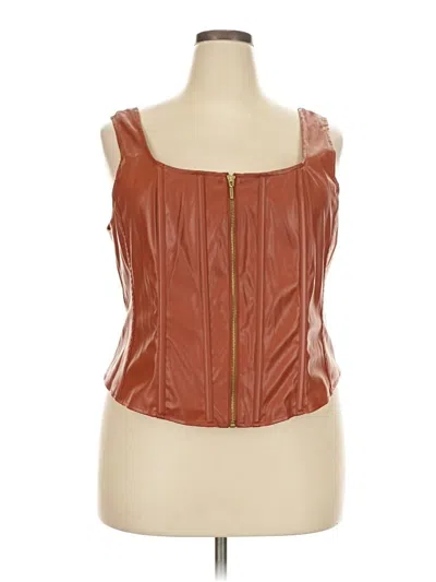Pre-owned Torrid Sleeveless Blouse In Brown