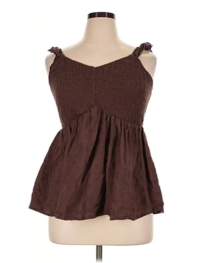 Pre-owned Torrid Sleeveless Blouse In Brown