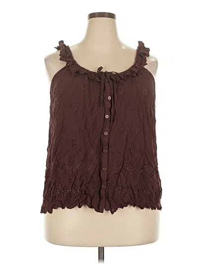 Pre-owned Torrid Sleeveless Blouse In Brown