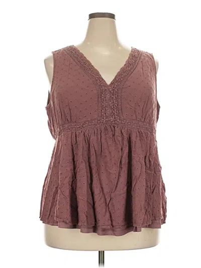 Pre-owned Torrid Sleeveless Blouse In Brown