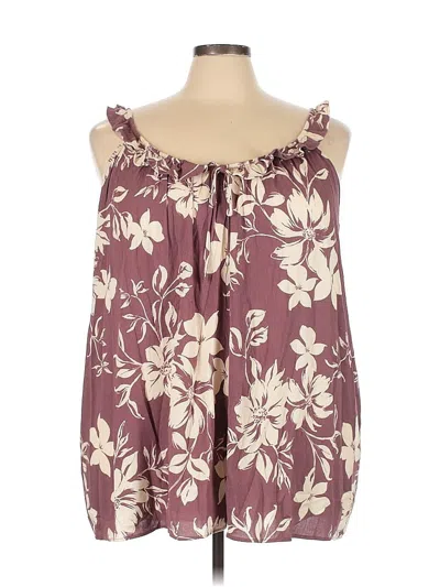 Pre-owned Torrid Sleeveless Blouse In Burgundy