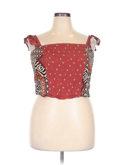 Pre-owned Torrid Sleeveless Blouse In Burgundy