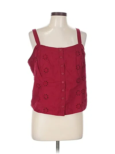 Pre-owned Torrid Sleeveless Blouse In Burgundy