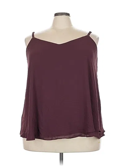 Pre-owned Torrid Sleeveless Blouse In Burgundy