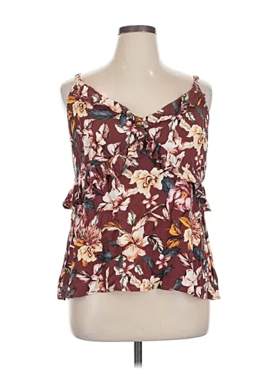 Pre-owned Torrid Sleeveless Blouse In Burgundy