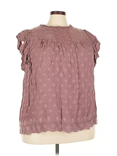 Pre-owned Torrid Sleeveless Blouse In Burgundy