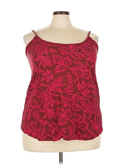 Pre-owned Torrid Sleeveless Blouse In Burgundy