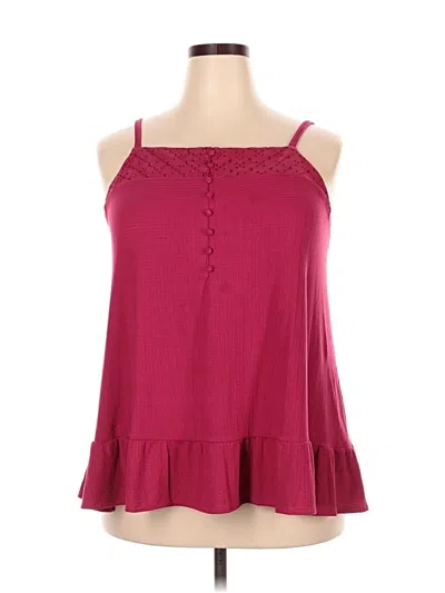 Torrid Sleeveless Blouse In Burgundy