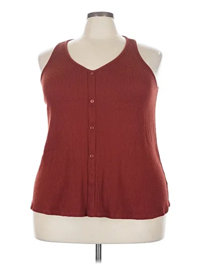 Pre-owned Torrid Sleeveless Blouse In Burgundy