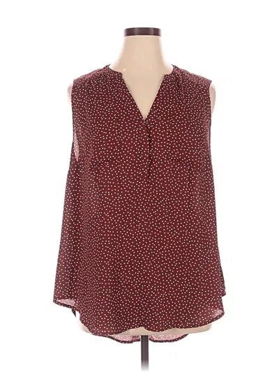 Pre-owned Torrid Sleeveless Blouse In Burgundy