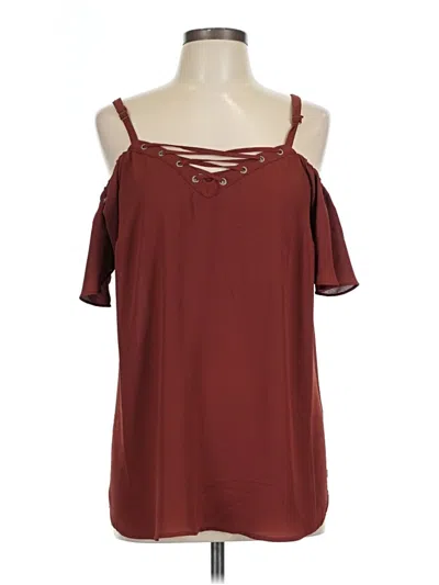 Pre-owned Torrid Sleeveless Blouse In Burgundy