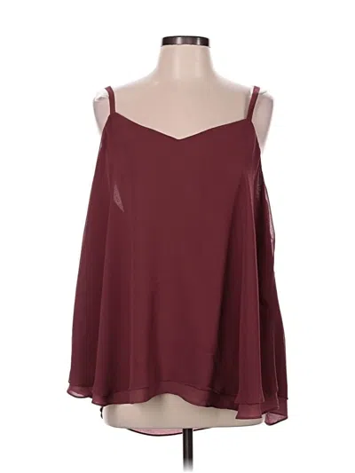 Pre-owned Torrid Sleeveless Blouse In Burgundy