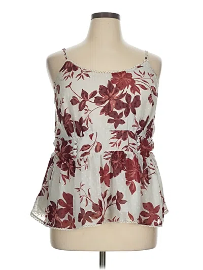 Pre-owned Torrid Sleeveless Blouse In Burgundy