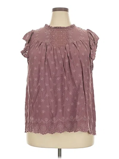 Pre-owned Torrid Sleeveless Blouse In Burgundy
