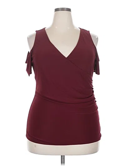 Pre-owned Torrid Sleeveless Blouse In Burgundy