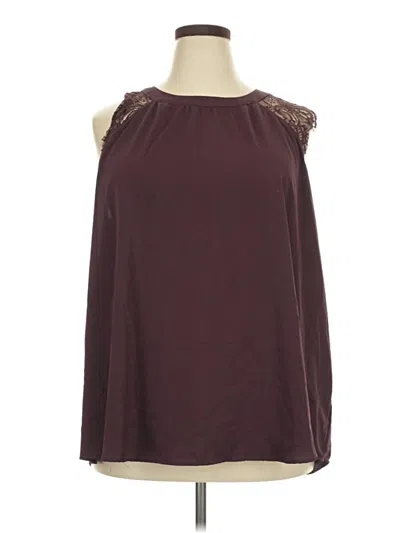 Pre-owned Torrid Sleeveless Blouse In Burgundy