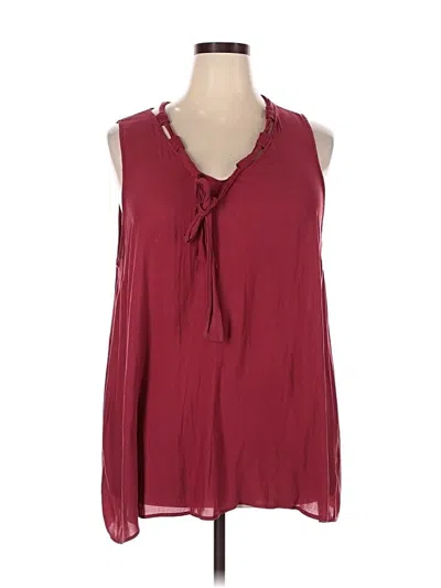 Pre-owned Torrid Sleeveless Blouse In Burgundy