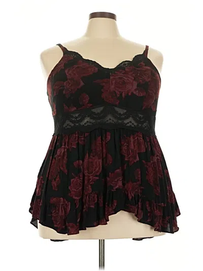 Pre-owned Torrid Sleeveless Blouse In Burgundy