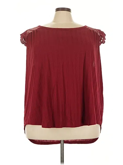 Pre-owned Torrid Sleeveless Blouse In Burgundy