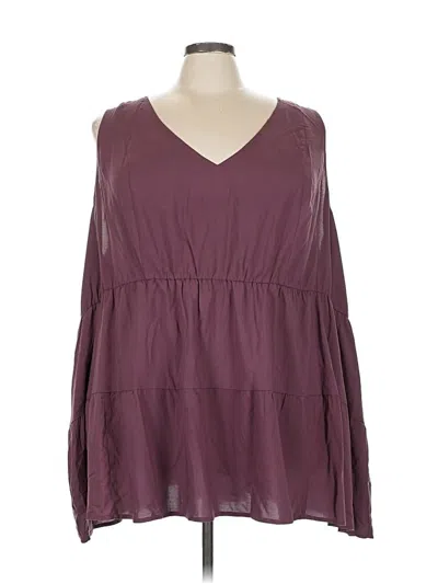 Pre-owned Torrid Sleeveless Blouse In Burgundy
