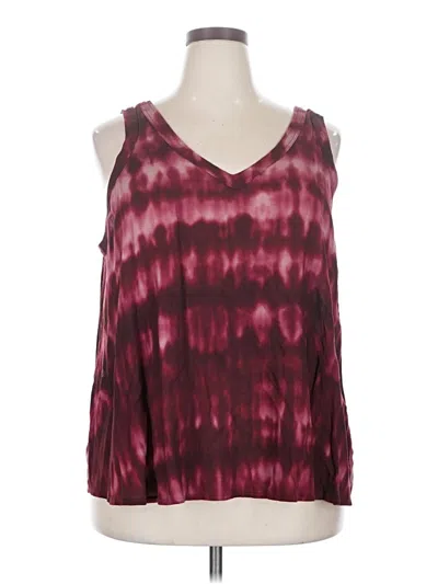 Pre-owned Torrid Sleeveless Blouse In Burgundy
