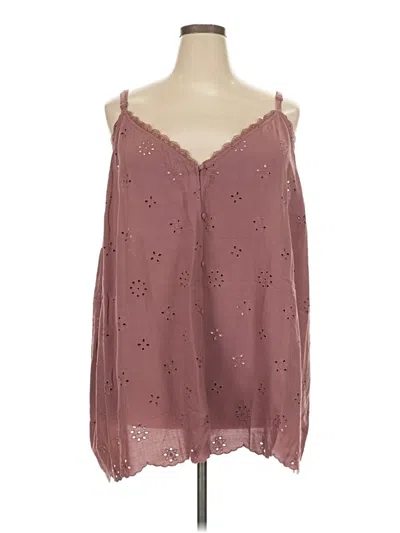 Torrid Sleeveless Blouse In Burgundy
