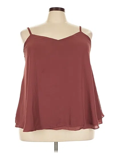 Pre-owned Torrid Sleeveless Blouse In Burgundy