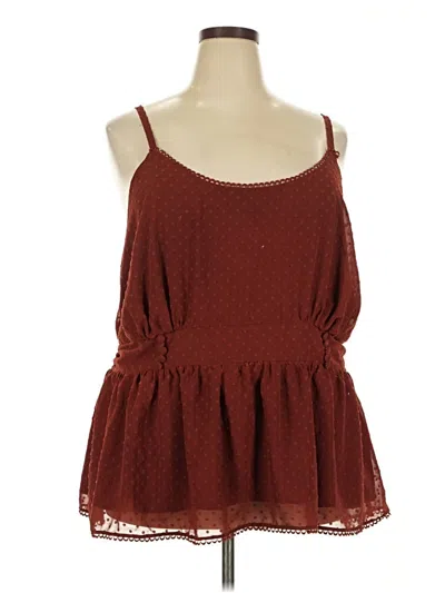 Pre-owned Torrid Sleeveless Blouse In Burgundy