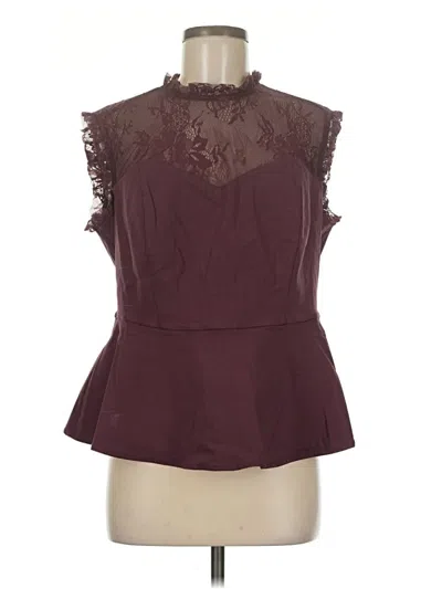 Pre-owned Torrid Sleeveless Blouse In Burgundy