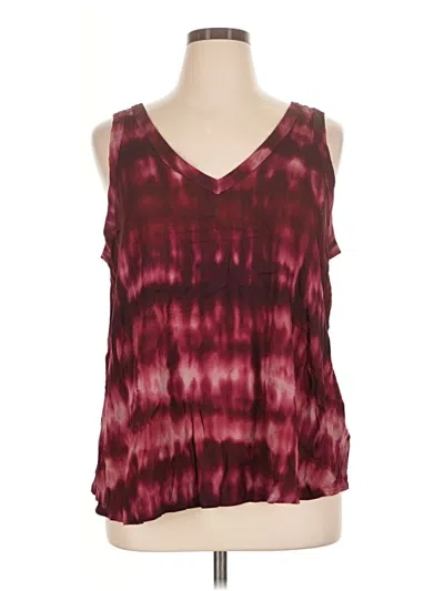 Pre-owned Torrid Sleeveless Blouse In Burgundy