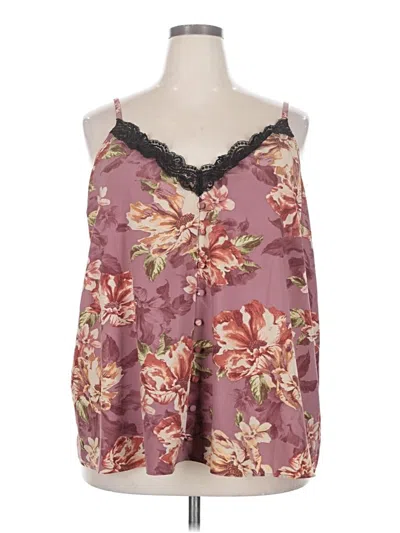 Pre-owned Torrid Sleeveless Blouse In Burgundy