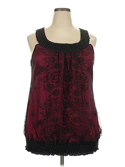 Pre-owned Torrid Sleeveless Blouse In Burgundy