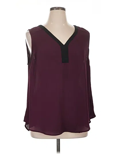 Pre-owned Torrid Sleeveless Blouse In Burgundy