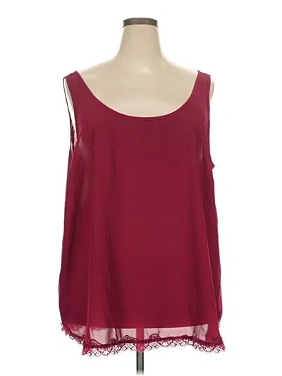 Pre-owned Torrid Sleeveless Blouse In Burgundy