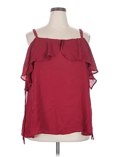 Pre-owned Torrid Sleeveless Blouse In Burgundy