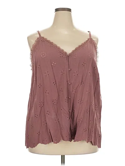 Pre-owned Torrid Sleeveless Blouse In Burgundy
