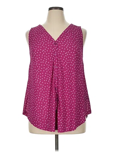 Pre-owned Torrid Sleeveless Blouse In Burgundy