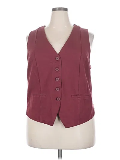 Pre-owned Torrid Sleeveless Blouse In Burgundy