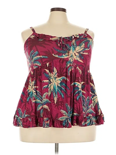 Pre-owned Torrid Sleeveless Blouse In Burgundy