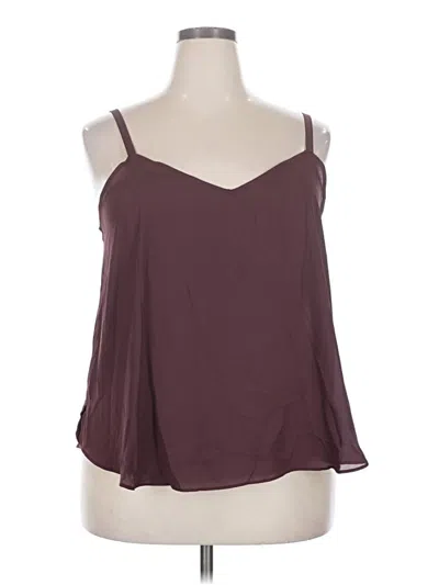 Torrid Sleeveless Blouse In Burgundy