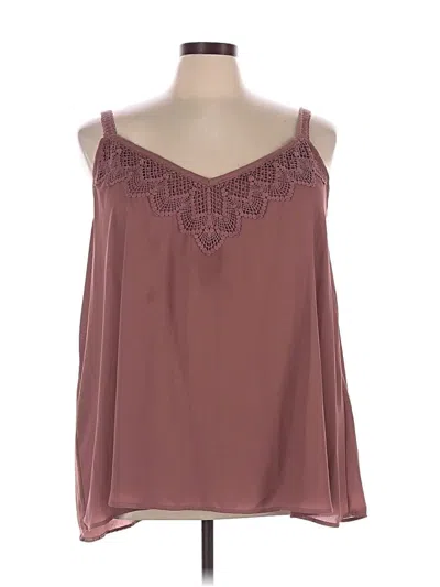 Pre-owned Torrid Sleeveless Blouse In Burgundy