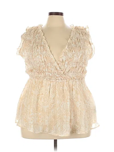 Pre-owned Torrid Sleeveless Blouse In Gold