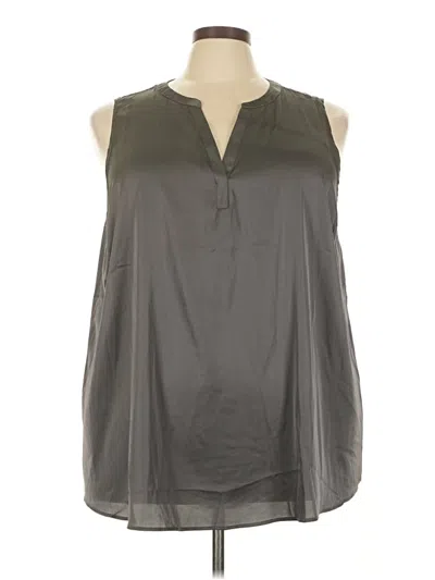 Torrid Sleeveless Blouse In Gray